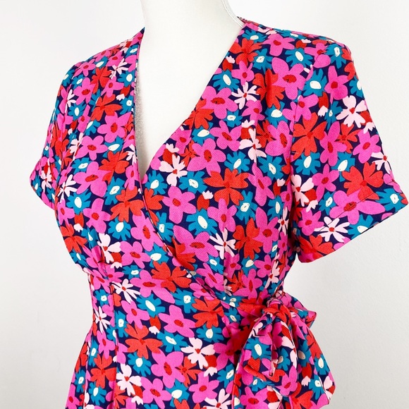 Molly Bracken Bright Floral Wrap Navy NEW S N - Picture 2 of 9